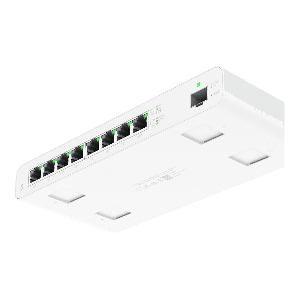 Ubiquiti UISP-S 8-Port Gigabit PoE Switch me 1x SFP Passive PoE për ISP / Wireless Network 5