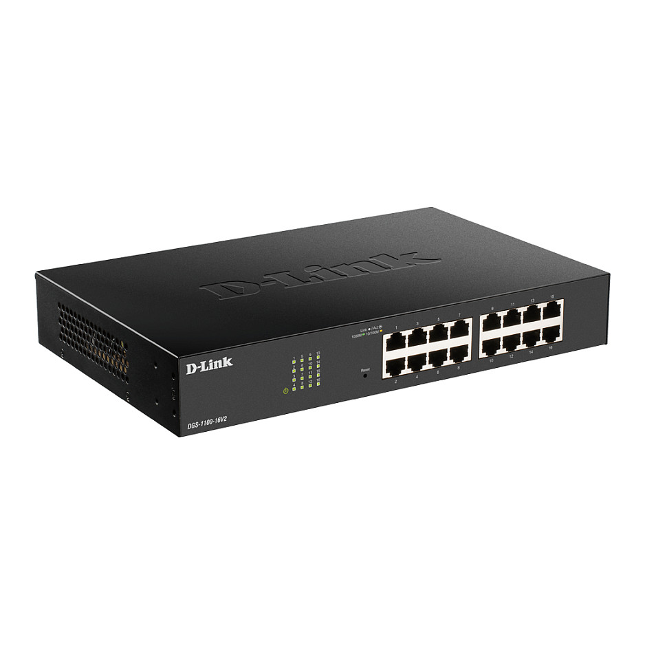 D-Link DGS-1100-24PV2 24-Port Gigabit Smart Managed PoE+ Switch | 24x RJ45 | 100W PoE | VLAN | Rackmount | Fanless 2