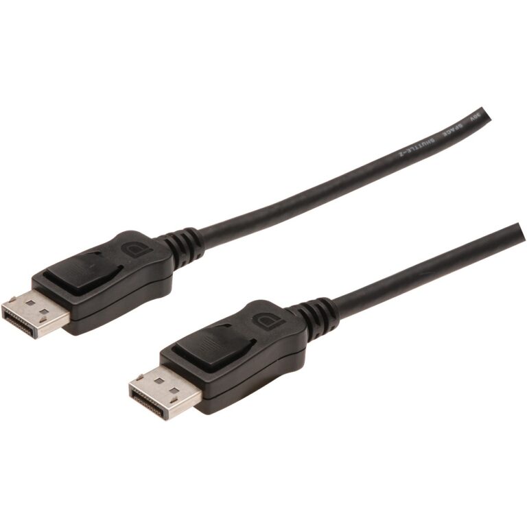 Kabllo DisplayPort DIGITUS / DP-DP / ST-ST / 4K / 1m / 1.2 /Polybag- Zezë