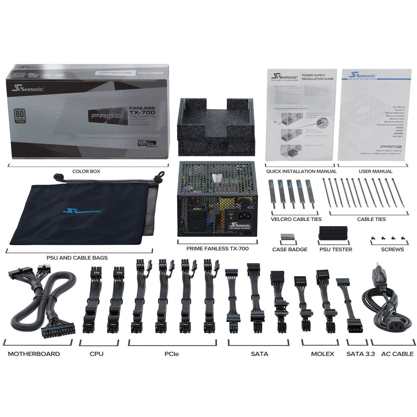 Furnizues Energjie 700W Seasonic PRIME TX Fanless 80+ Titanium - Figura 3