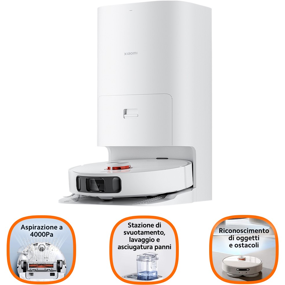 Fshesë robotike Xiaomi / Mi Robot Vacuum X10+ / Mopping / Docking Station - Bardhë