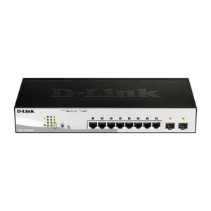 D-Link DGS-1210-08P – 8× Gigabit PoE Smart Managed Switch + 2× SFP Uplink, Rackmount