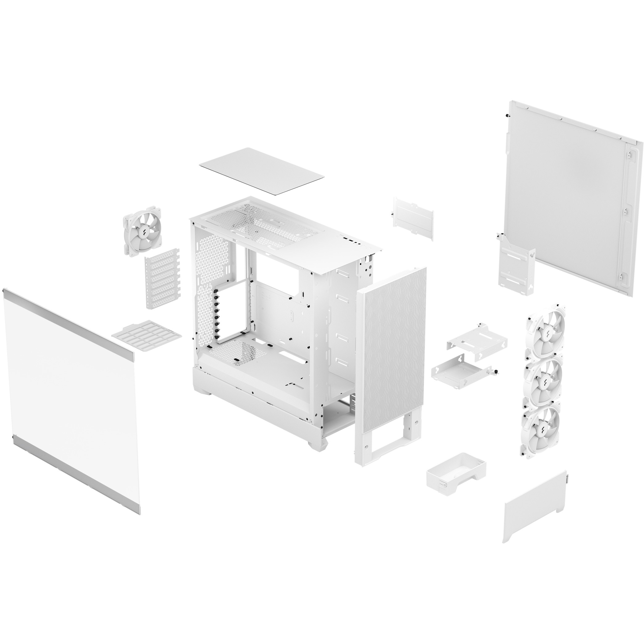 Kasë Fractal Design Pop XL Air RGB Window Midi Tower - Bardhë - Figura 4