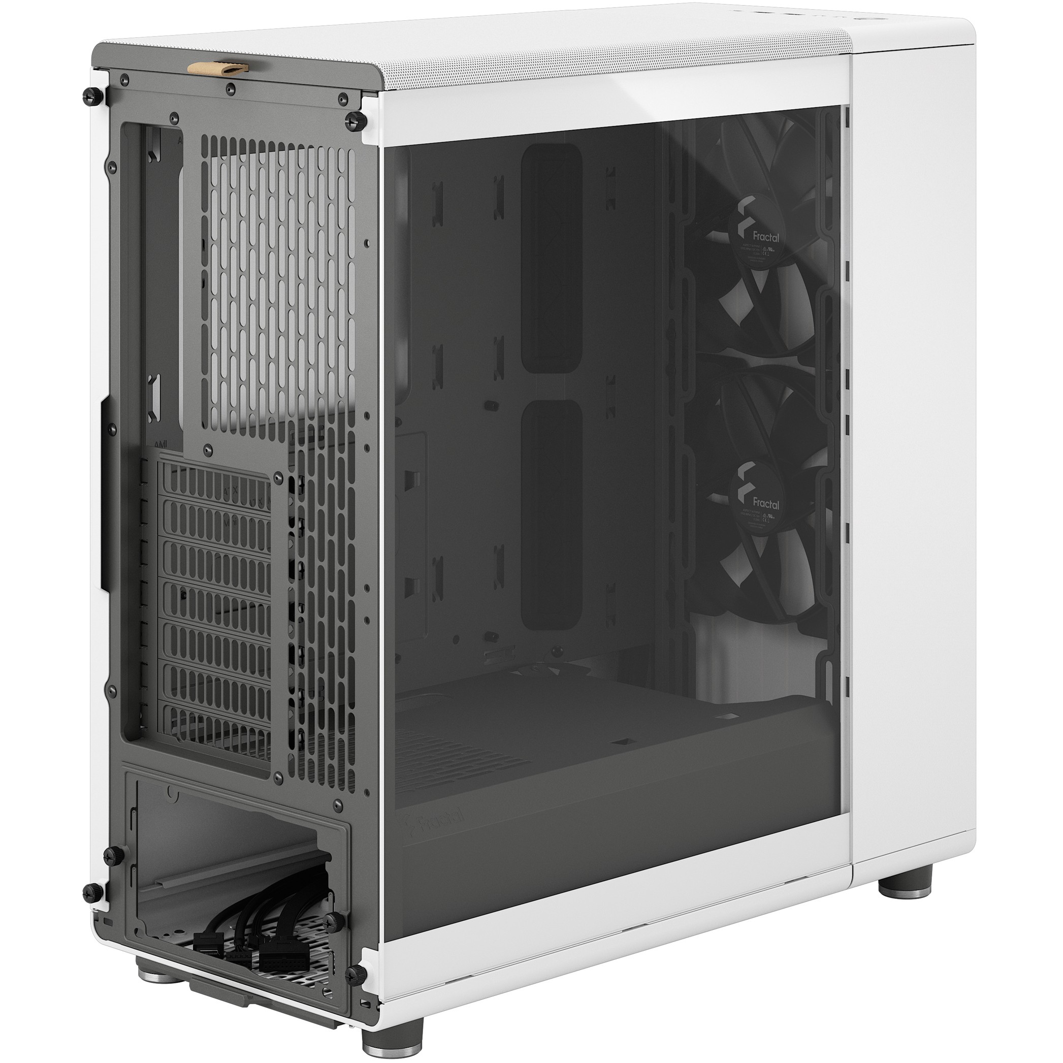 Kasë Midi Fractal Design North Chalk Window Clear – Bardhë - Figura 4