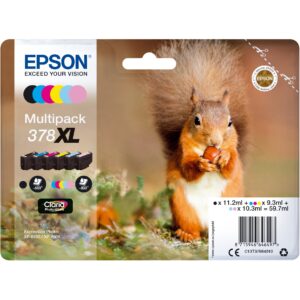 INK Epson 378XL Multipack C13T37984010 / 830 faqe / Zezë + Ngjyrë