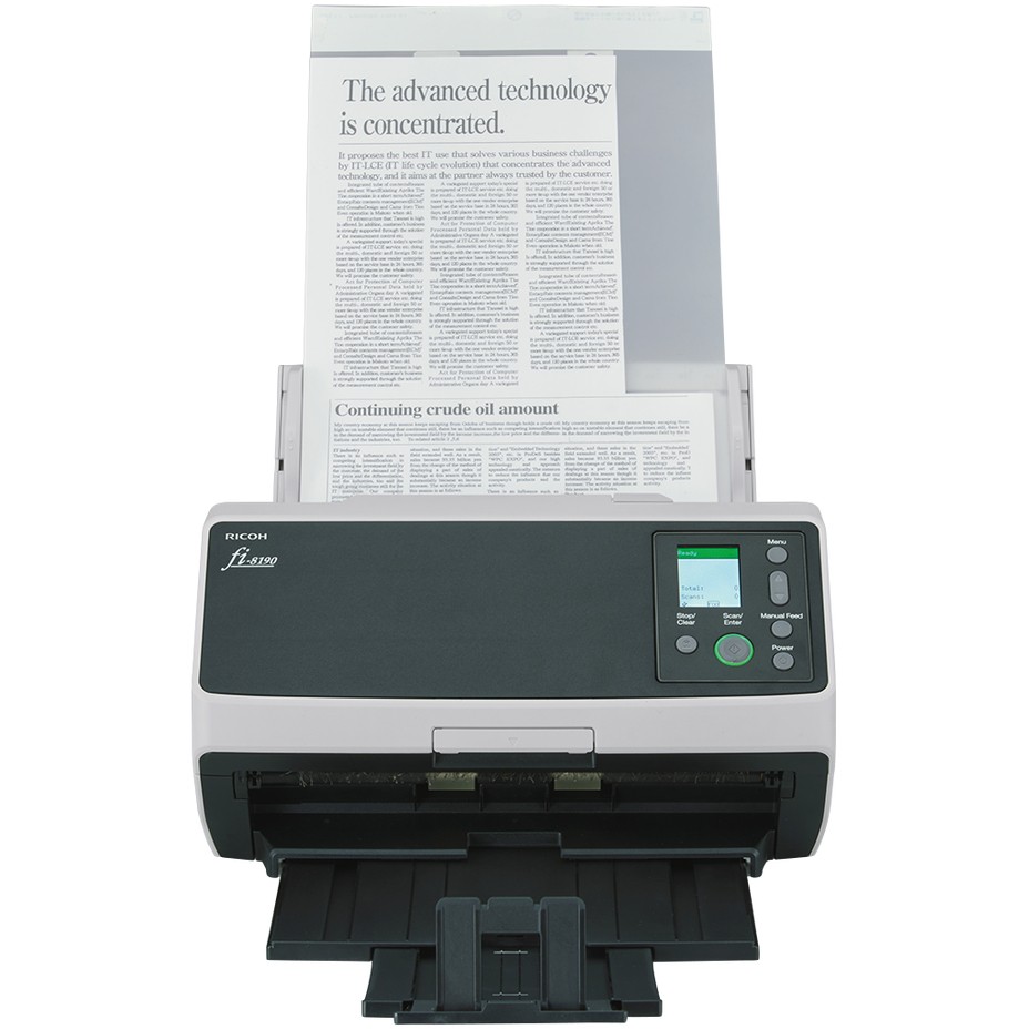 Skaner RICOH fi-8190 A4 Document Scanner with ADF Duplex USB 3.2 LAN - Bardhë