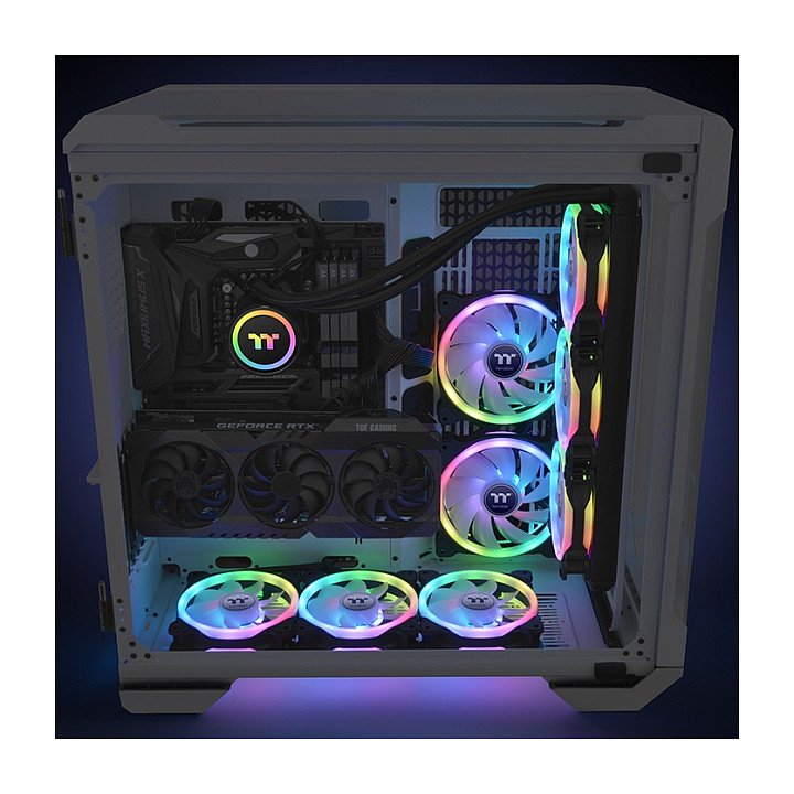 Ftohës për Kasë Thermaltake SWAFAN 12 RGB / 120mm / Radiator Fan / TT Premium Edition / 3-Pack - Zezë - Figura 5