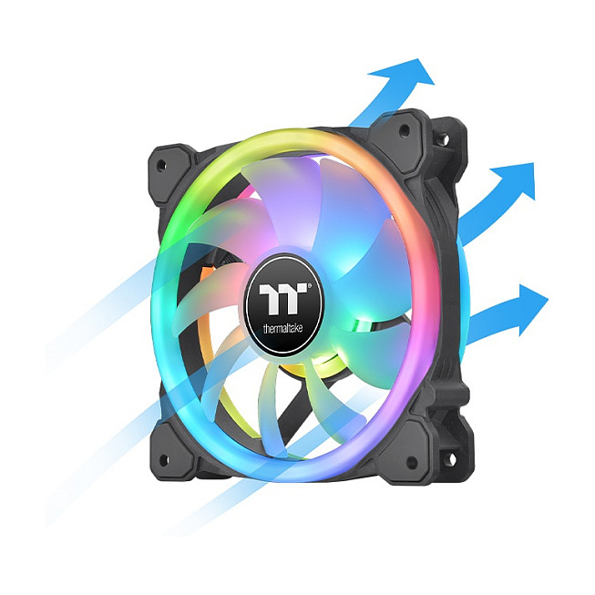 Ftohës për Kasë Thermaltake SWAFAN 14 RGB / 140mm / Radiator Fan / TT Premium Edition / 3-Pack – Zezë - Figura 2