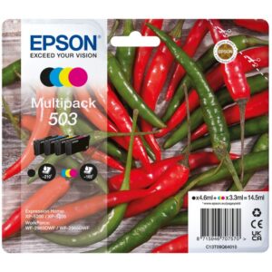 INK Epson 503 Multipack C13T09Q64010 / 165 faqe / Zezë + Ngjyrë