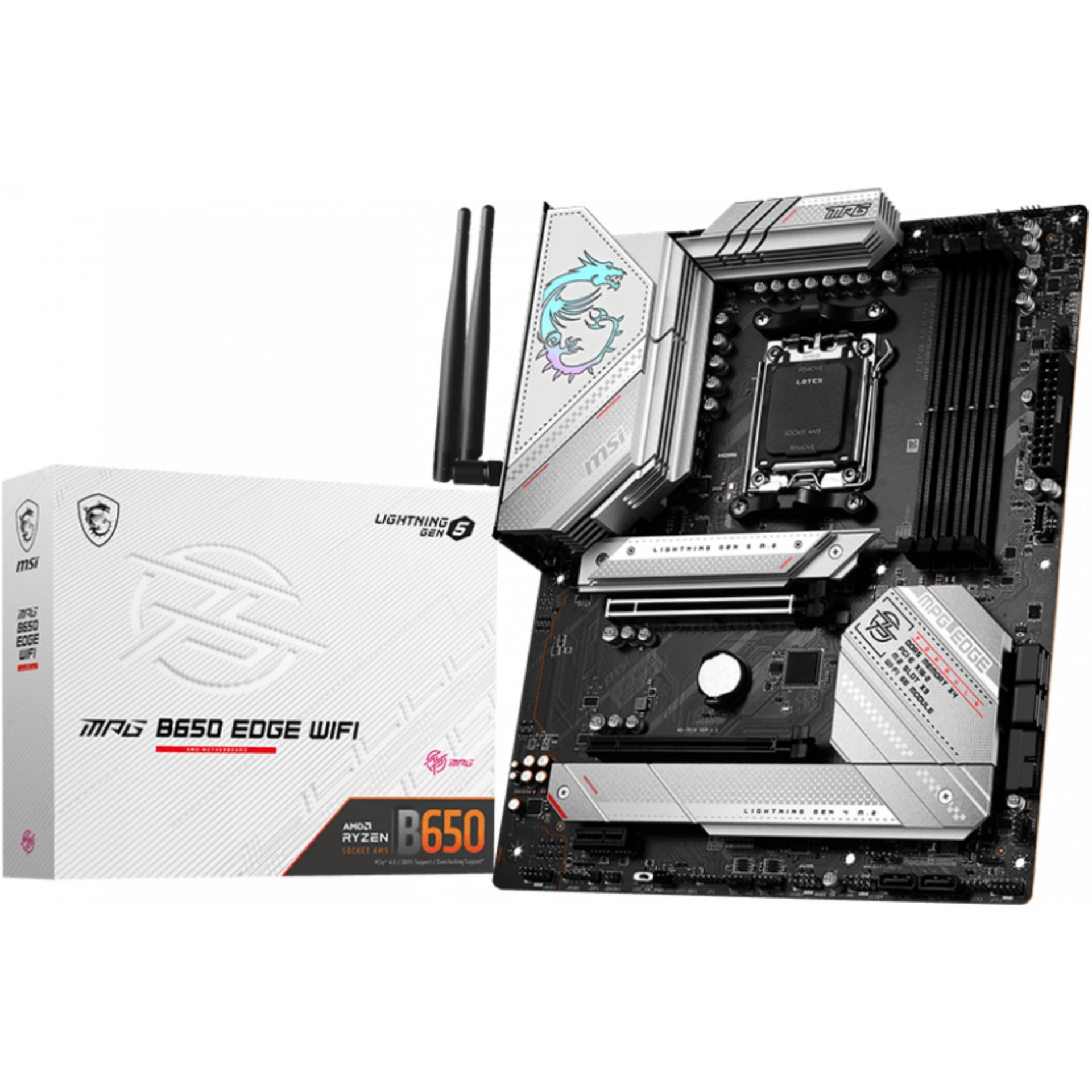 Pllakë Amë MB AMD MSI MPG B650 Edge WIFI / AMD Socket AM5 / DDR4 / ATX