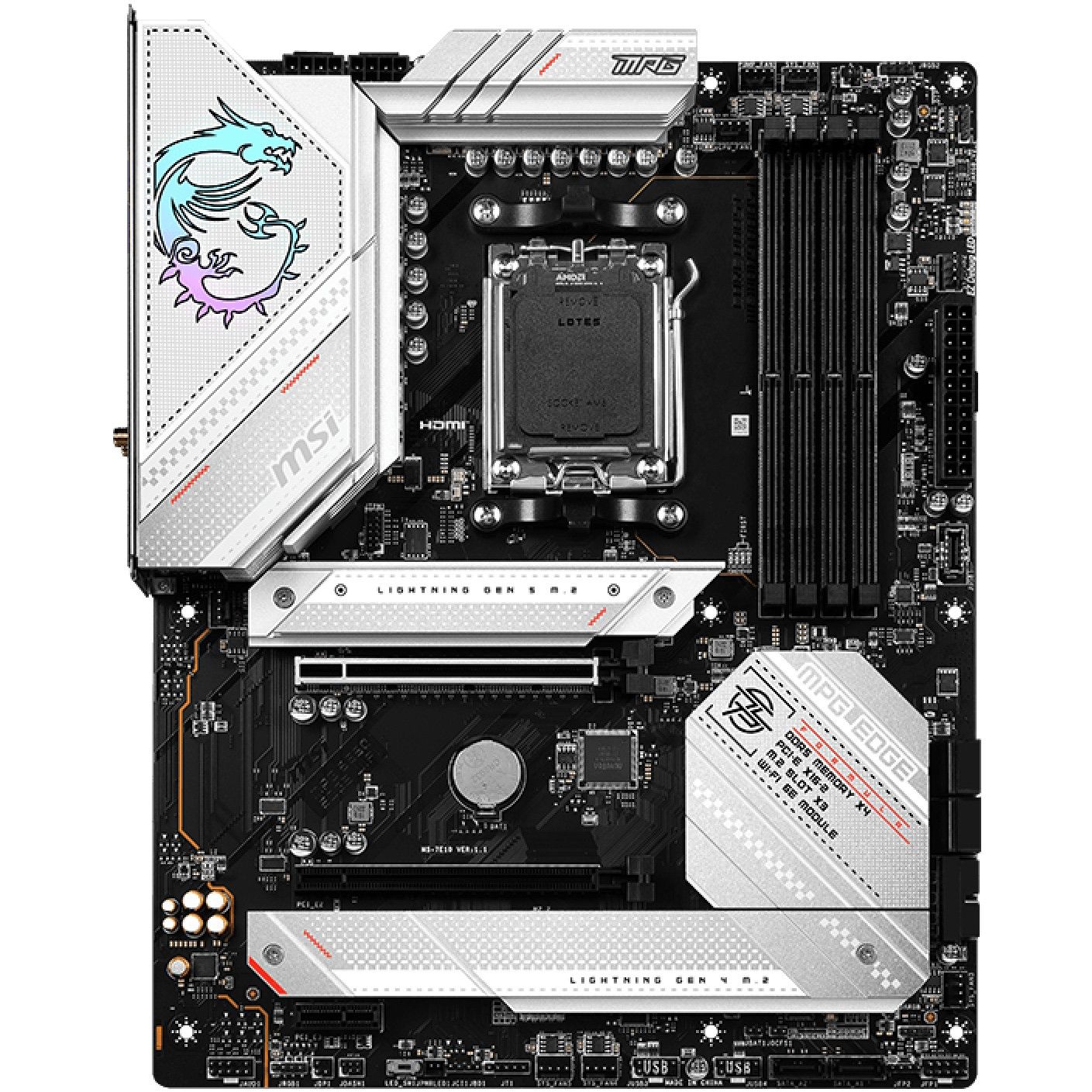 Pllakë Amë MB AMD MSI MPG B650 Edge WIFI / AMD Socket AM5 / DDR4 / ATX - Figura 2