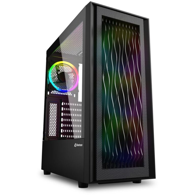Kasë Sharkoon WAVE RGB Midi Tower - Zezë