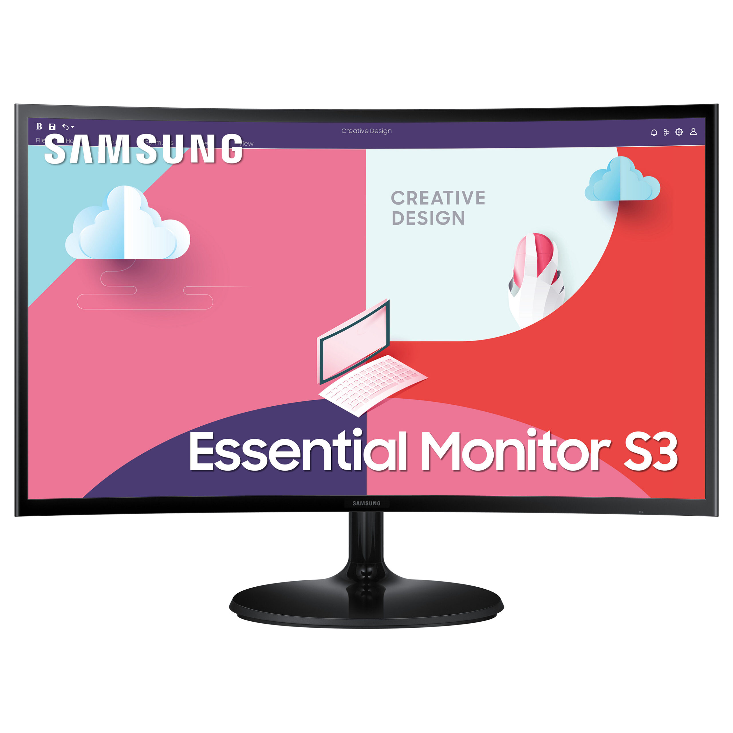 Monitor Samsung S24C364EAU Essential / 24"/ Full HD VA / LCD / Curved / 75 Hz / 4 ms / HDMI+VGA+HDCP - Zezë - Figura 2
