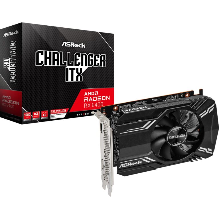 Kartelë Grafike (GPU) RX 6400 4GB ASRock Radeon Challenger ITX | GDDR6 | 1Fan