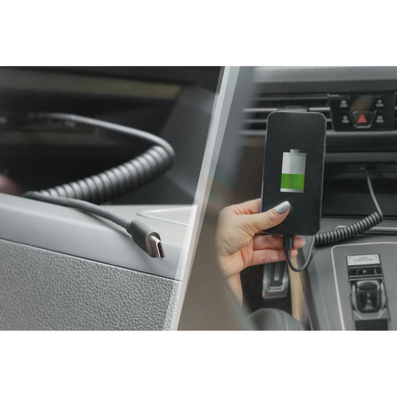 Kabllo USB karikues DIGITUS USB‑C në USB‑C / spirale/ 1m - Zezë - Figura 4