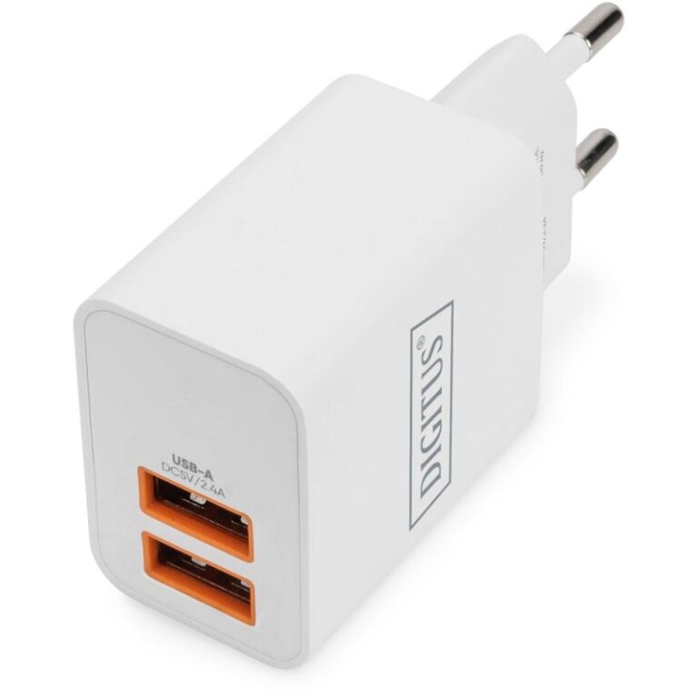 Adapter Digitus USB‑A / 15W / 2x Port / 2.4A - Bardhë
