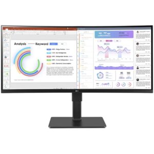Monitor i lakuar LG UltraWide 34BQ77QB-B / 34'' UltraWide Quad HD 5ms / HDMI DisplayPort USB-C Speaker / e zezë