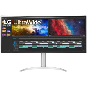 Monitor i lakuar LG UltraWide 38BQ85C-W / 37.5" Quad HD+ 5ms 75Hz IPS Curved / HDMI DP USB-C Speaker / e bardhë