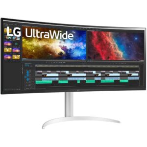 Monitor i lakuar LG UltraWide 38BQ85C-W / 37.5" Quad HD+ 5ms 75Hz IPS Curved / HDMI DP USB-C Speaker / e bardhë