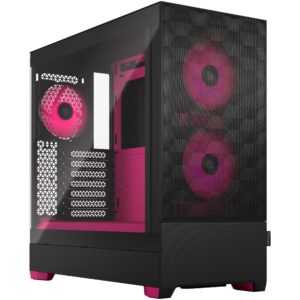 Kasë Tower Fractal Design Pop Air RGB Magenta Core TG Clear Tint – Zezë/Rozë