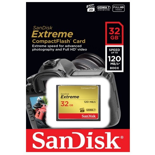Kartë Memorie SD CARD CF 32GB SanDisk Extreme CompactFlash Memory card - Figura 2