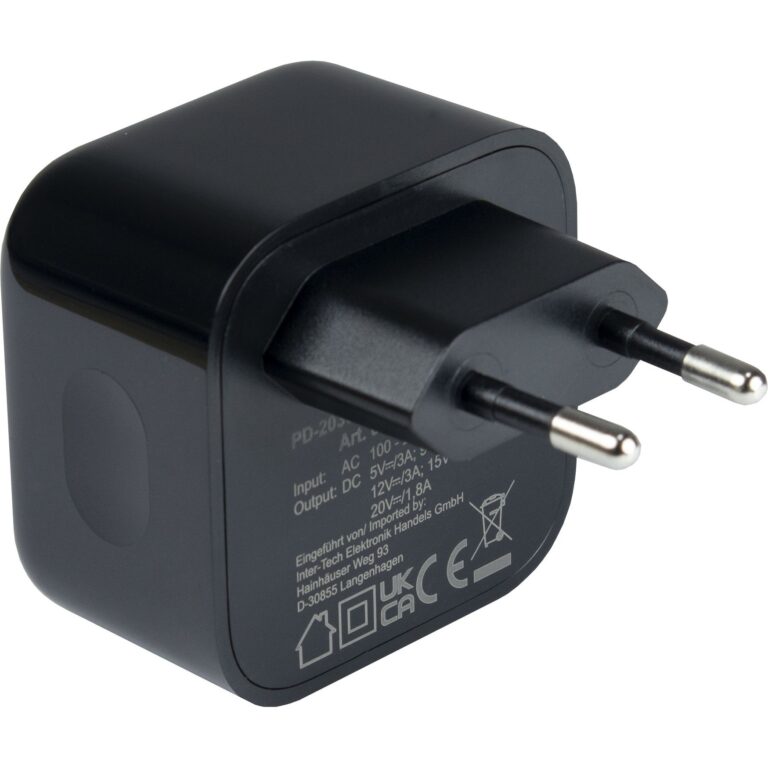 Aksesorë për telefon Inter-Tech PD-2036 USB-C Charger 36W – Zezë