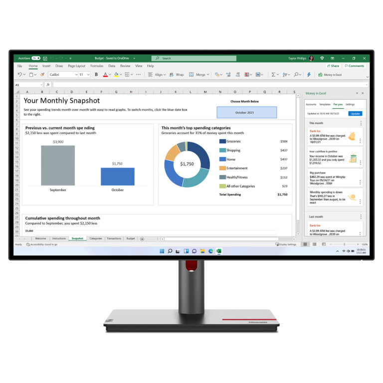 Monitor Lenovo ThinkVision P27h-30 / 27"/ Quad HD IPS / LCD / 60 Hz / 6 ms / HDMI+USB+DP - Zezë