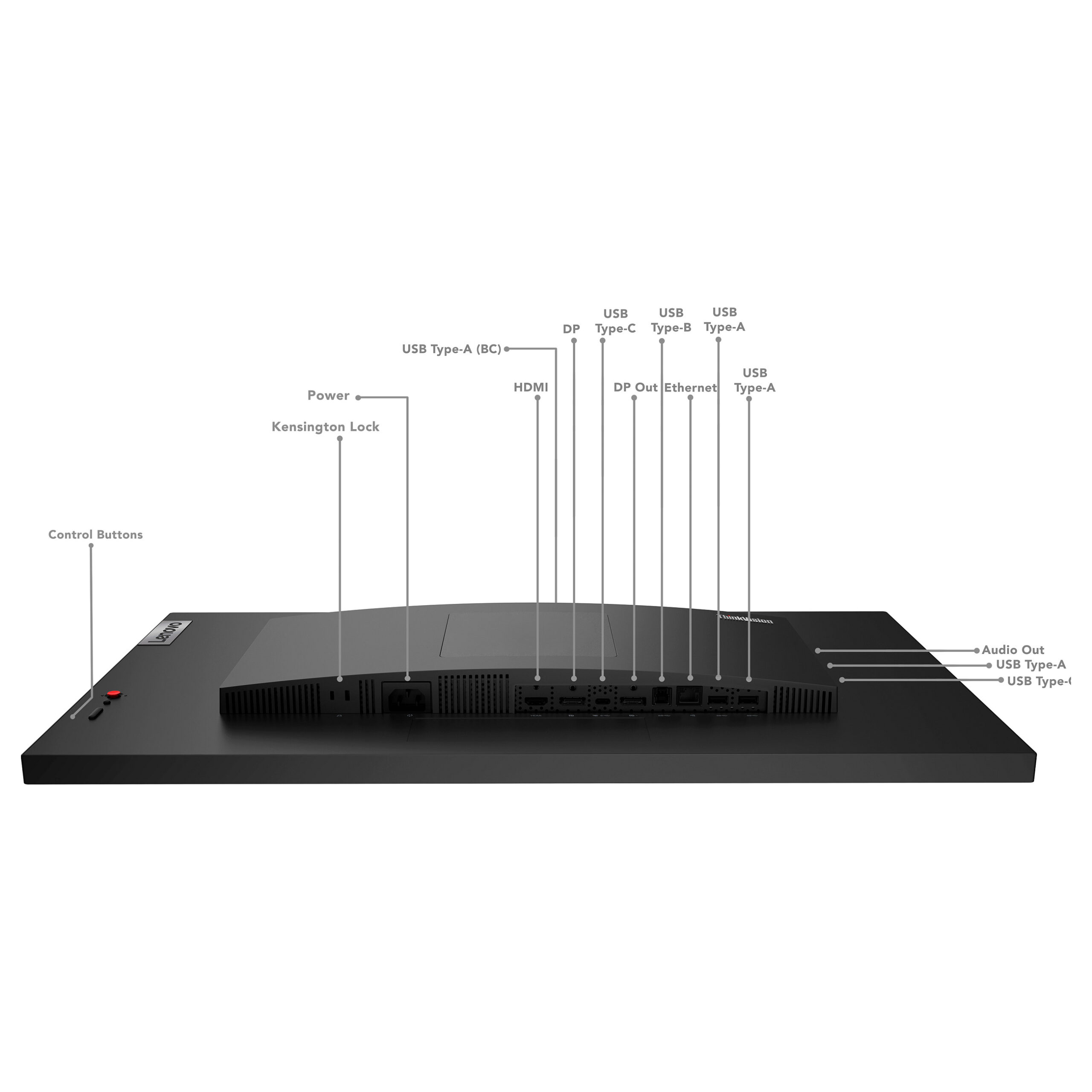 Monitor Lenovo ThinkVision P27h-30 / 27"/ Quad HD IPS / LCD / 60 Hz / 6 ms / HDMI+USB+DP - Zezë - Figura 5