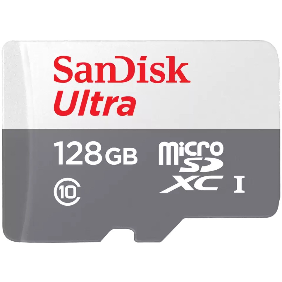 Kartë Memorie SD CARD 128GB SanDisk Ultra Lite White/Gray microSDXC 100MB/s Class 10 UHS-I 3x5 pack - Extended Capacity SD (MicroSDHC)