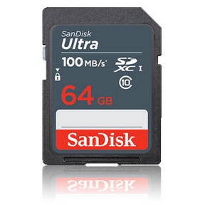 Kartë Memorie SD CARD 64 GB SanDisk Ultra - 64 GB - SDXC - Class10 - UHS-I - 100 MB/s -Class 1(U1)