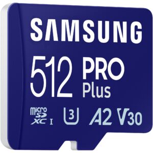 Kartë Memorie SD CARD 512GB Samsung PRO Plus micro UHS-I U3 Full HD 4K UHD