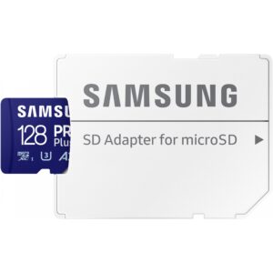 Kartë Memorie SD CARD 128GB Samsung PRO Plus microSD UHS-I U3 Full HD 4K UHD