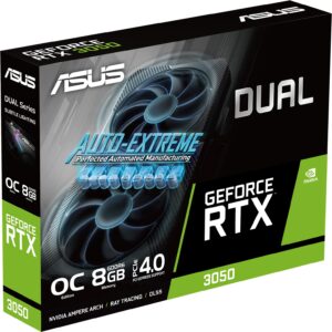 Kartelë Grafike Nvidia RTX 3050 8GB ASUS Dual OC LHR V2 GDDR6 DUAL-RTX3050-O8G-V2