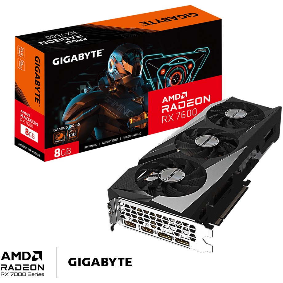 Kartelë Grafike AMD VGA Gigabyte RX 7600 Gaming OC / 8GB / GDDR6 - Figura 2