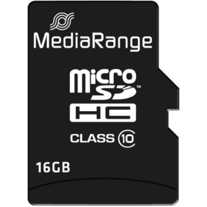 Kartë Memorie SD CARD MEDIARANGE MR958 - 16 GB - Black