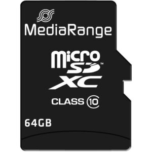 Kartë Memorie SD CARD MEDIARANGE MR955 - 64 GB - Black