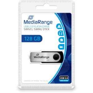 USB Flash Drive STICK 128GB MEDIARANGE MR913 - e zezë