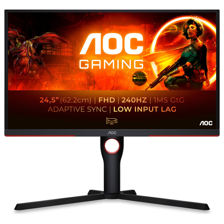 Monitor Gaming AOC G3 25G3ZM/BK / 25"/ Full HD WLED / 240Hz / 0,5ms / HDMI+DP - Zezë/Kuqe