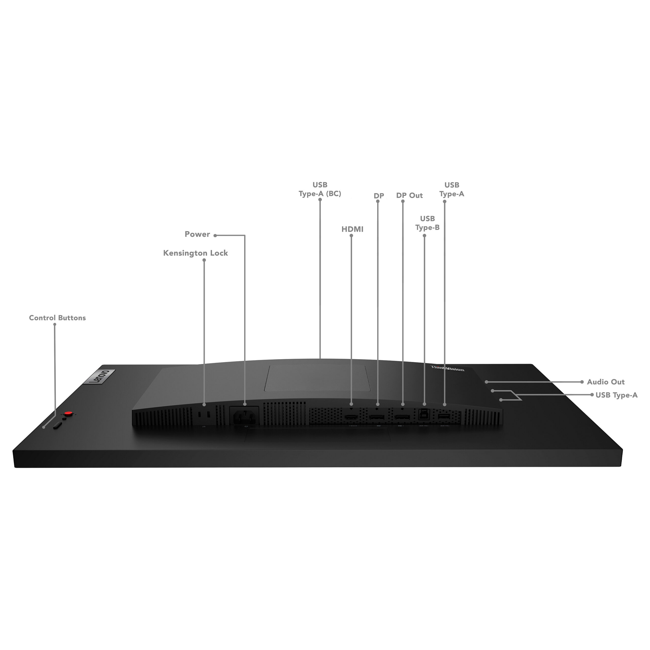 Monitor Lenovo ThinkVision P27q-30 / 27"/ Quad HD IPS / LED / 60Hz / 6ms / USB-B + USB-A + HDMI + DisplayPort - Zezë - Figura 5