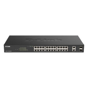 D-Link DGS-1100-26MPV2/E Smart Managed 24-Port Gigabit PoE+ with 2x SFP 370W Switch Rackmount 3