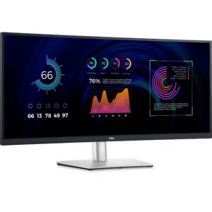 Monitor i lakuar Dell P3424WE / 34" 4K Ultra HD 60Hz 5ms IPS Curved / HDMI DP USB-Hub / e zez dhe gri