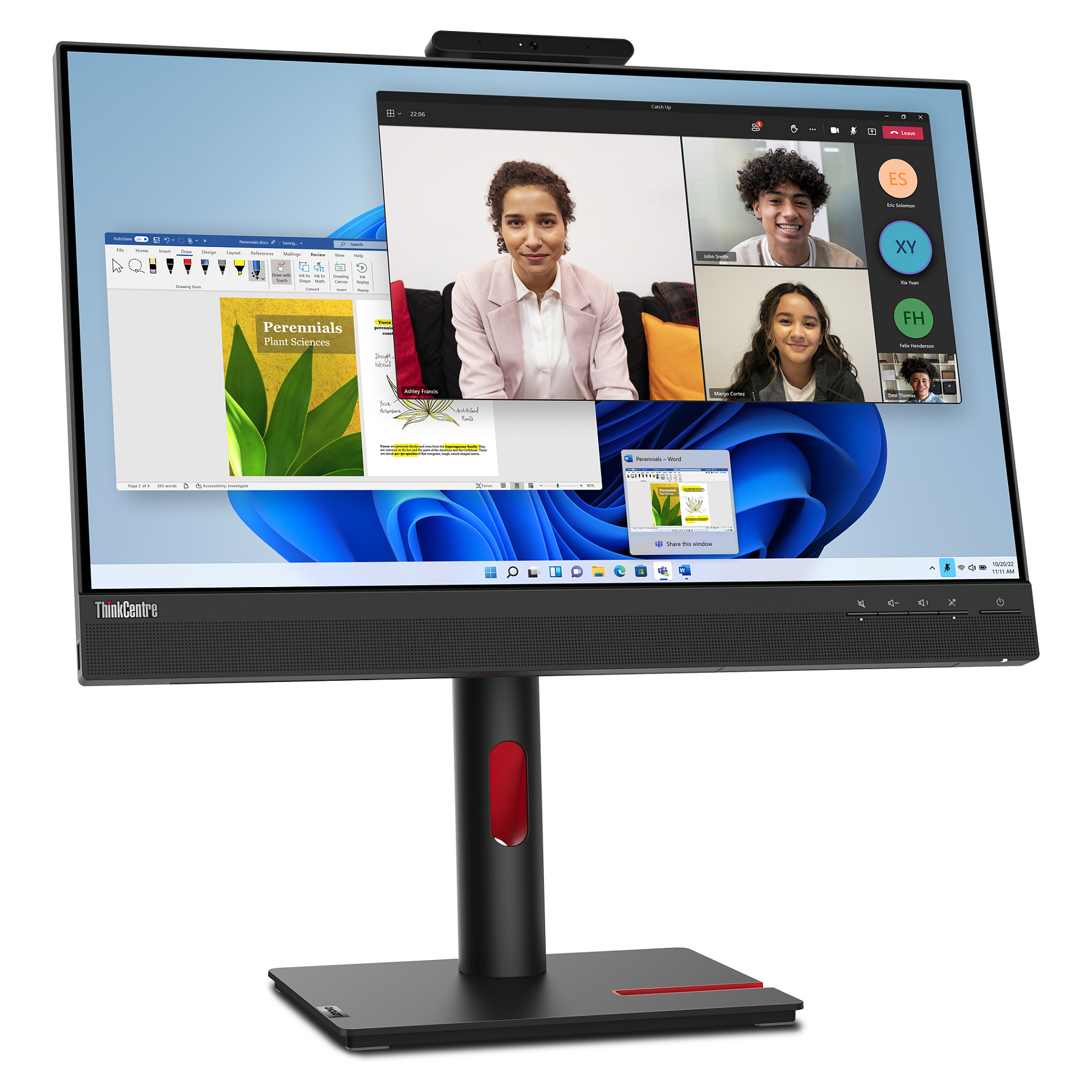 Monitor Lenovo ThinkCentre Tiny-in-One / 23.8"/ Full HD IPS / LED / 60Hz / 6ms / USB-B + USB-A + HDMI + DisplayPort - Zezë/Kuqe - Figura 2