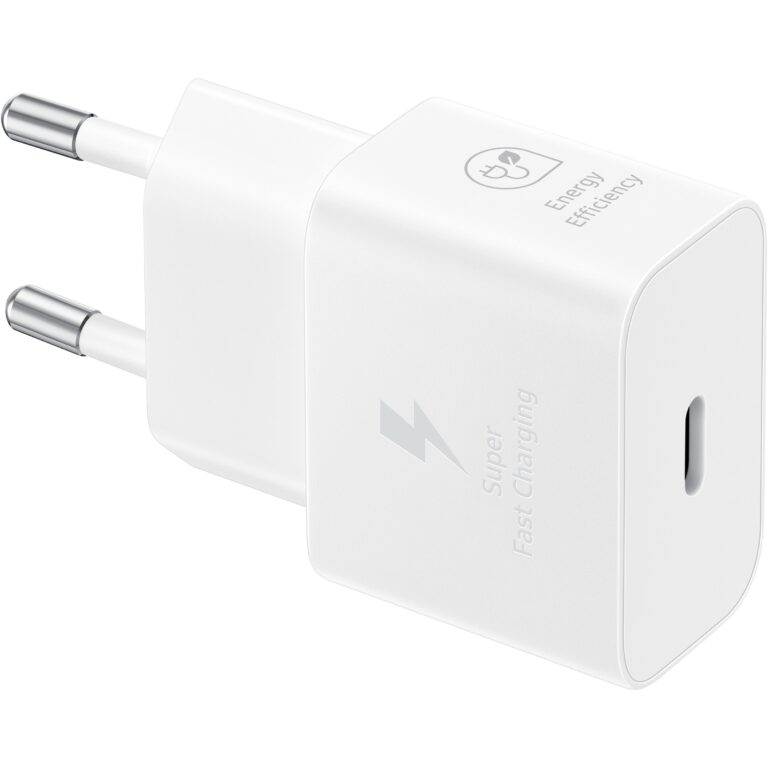 Aksesorë për telefon Samsung 25W Fast Charger USB-C Power Adapter – Bardhë