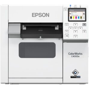 Printer Label Color Epson CW-C4000e (BK) / USB LAN / 1200dpi / 102 mm/sec - Bardhë