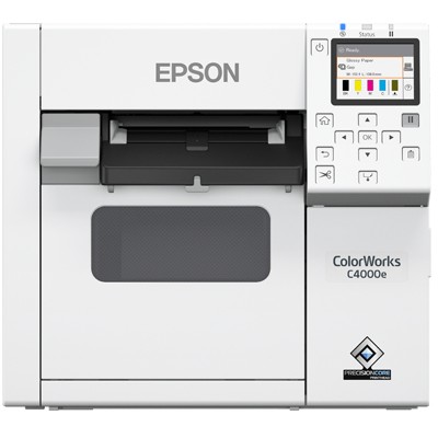 Printer Label Color Epson CW-C4000e (BK) / USB LAN / 1200dpi / 102 mm/sec - Bardhë