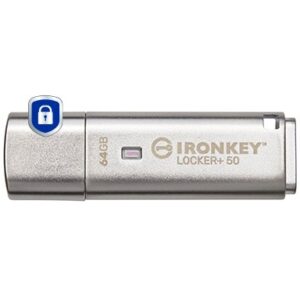 USB Flash Drive STICK 64GB USB 3.2 Kingston IronKey Locker+ 50 - Hiri