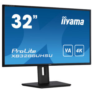 Monitor iiyama ProLite XB3288UHSU-B5 / 31.5"/ 4K Ultra HD VA / LCD / 60Hz / 3ms / USB-A + HDMI + DisplayPort + HDCP - Zezë
