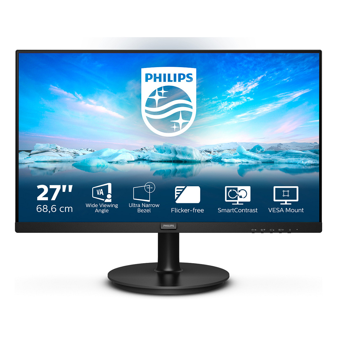 Monitor Philips 271V8L / 27"/ Full HD VA / LED / 75Hz / 4ms / VGA + HDMI - Zezë - Figura 2