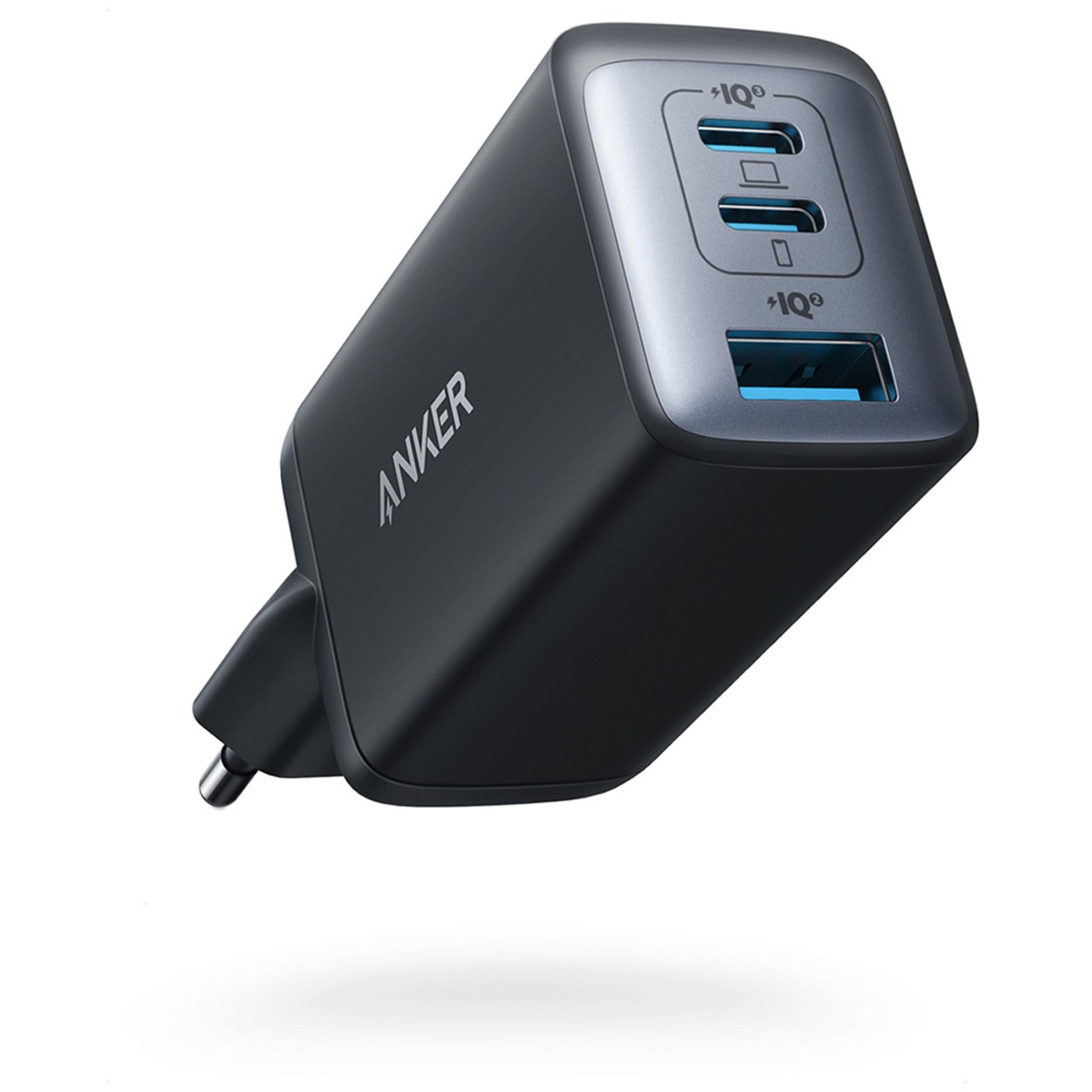 Aksesorë për telefon Anker 735 Charger (GaNPrime)  65W USB-C Fast Charger with 2x USB-C & 1x USB-A – Zezë