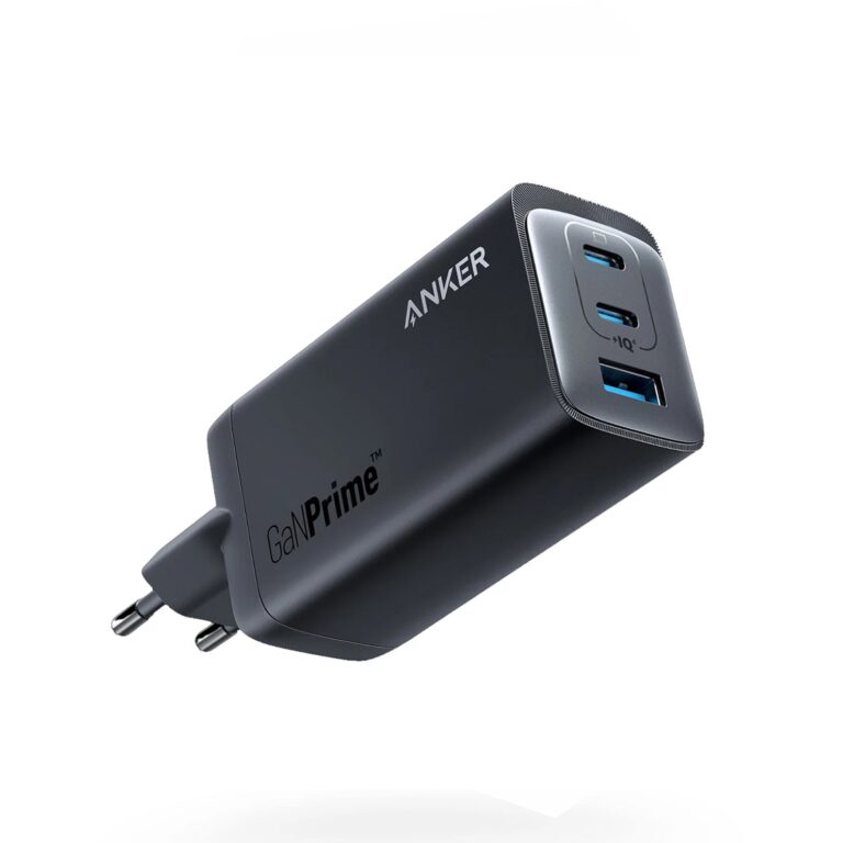 Aksesorë për telefon Anker 737 Charger (GaNPrime 2)120W USB-C Fast Charger with 2x USB-C & 1x USB-A – Zezë
